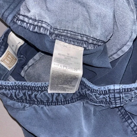 GAP Khakis Men's Pants M Blue Drawstring Elastic Waist Casual Relaxed Fit - Picture 6 of 6